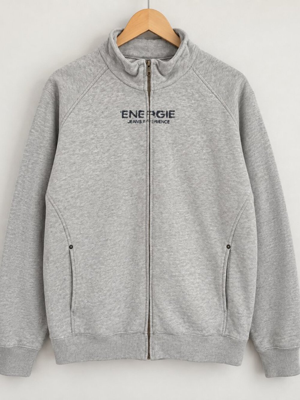 Energie Jeans X-Perience Full Zip Sweatshirt Jacket Men’s XXL Grey Y2K